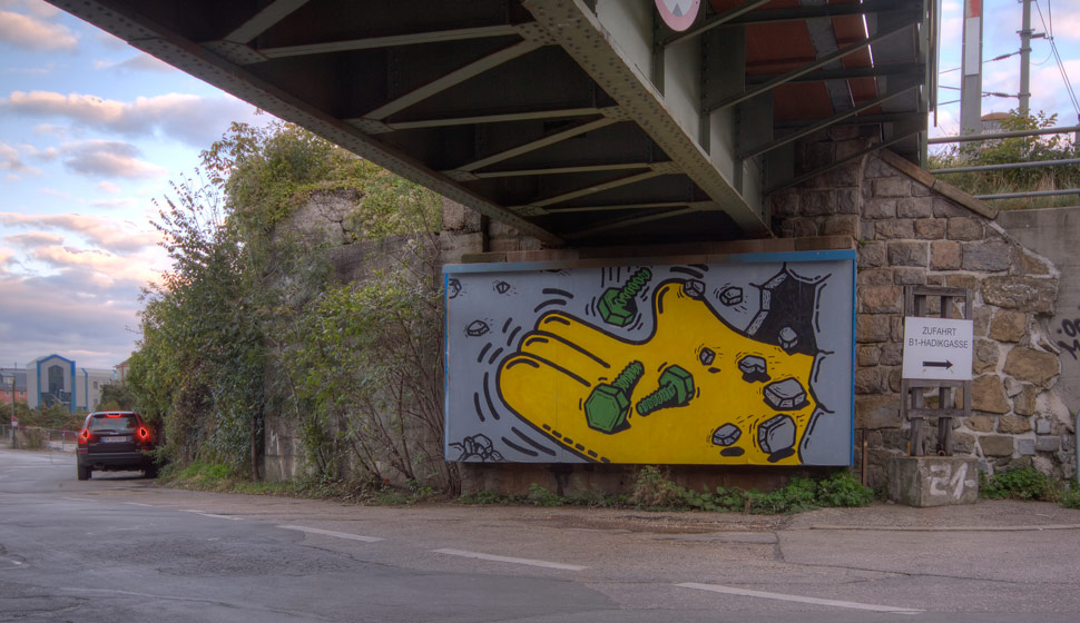 kryot | yellow | billboard | wien | austria | europe