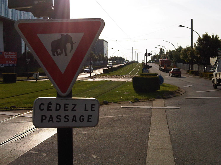 jinks | elephant | roadsign | france