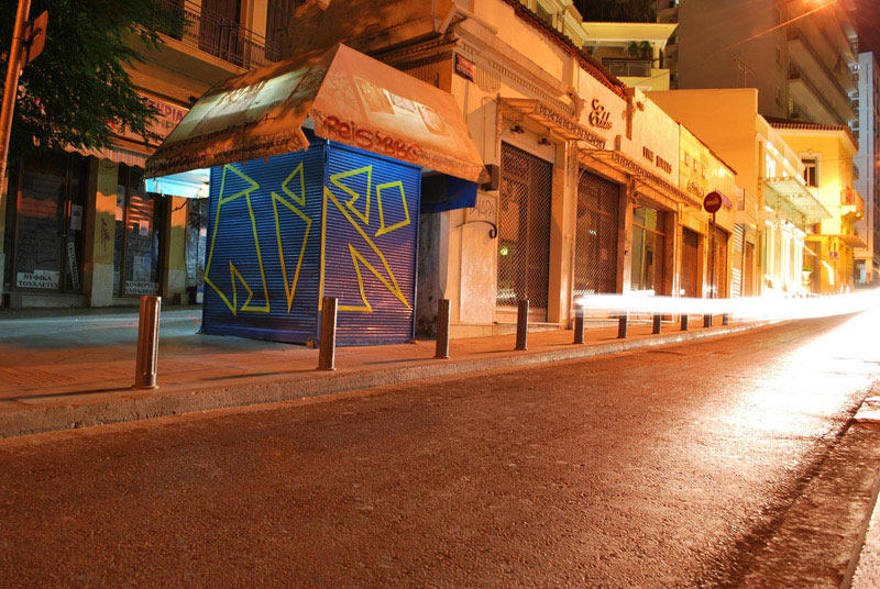 air | tape | geometry | night | athens | greece