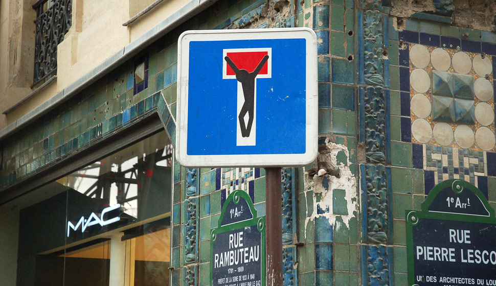 clet-abraham | roadsign | jesus | paris