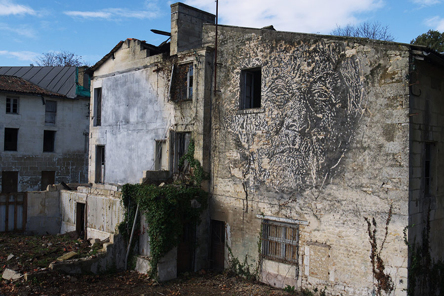 vhils | portrait | niort | le4ememur | france