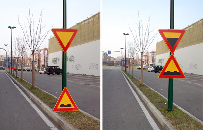 fra-biancoshock | roadsign | italy