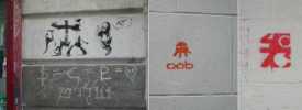 stencils | banks | red | barcelona