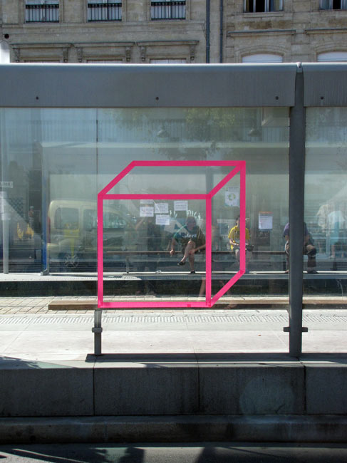 aakash-nihalani | pink | geometry | tape | bordeaux