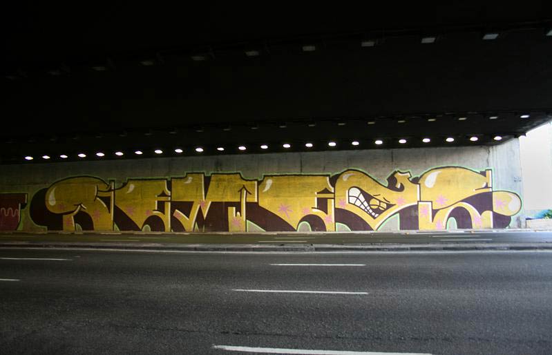 osgemeos | yellow | bridge | brazil