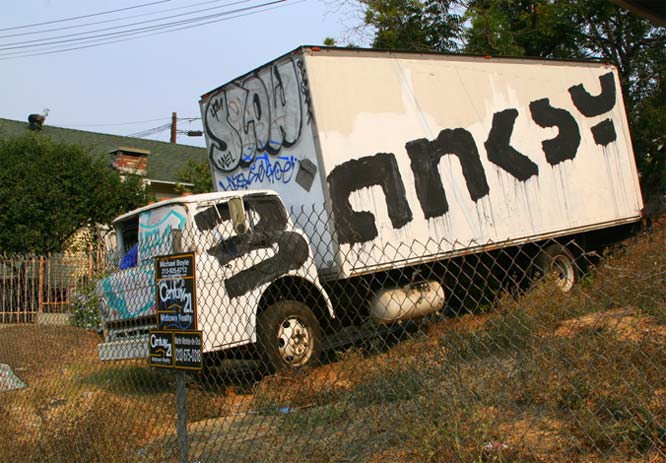 banksy | truck | losangeles | california