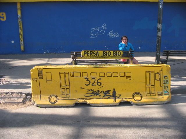 zaines | yellow | bus | santiago | chile