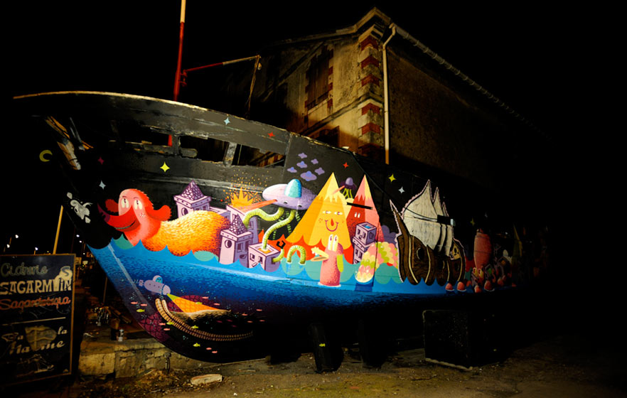 odo | jeanspezial | boat | bayonne | night | france