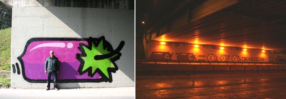 bros | food | milano | bridge | night | purple