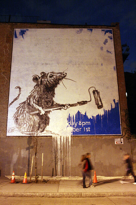 banksy | night | rat | nyc