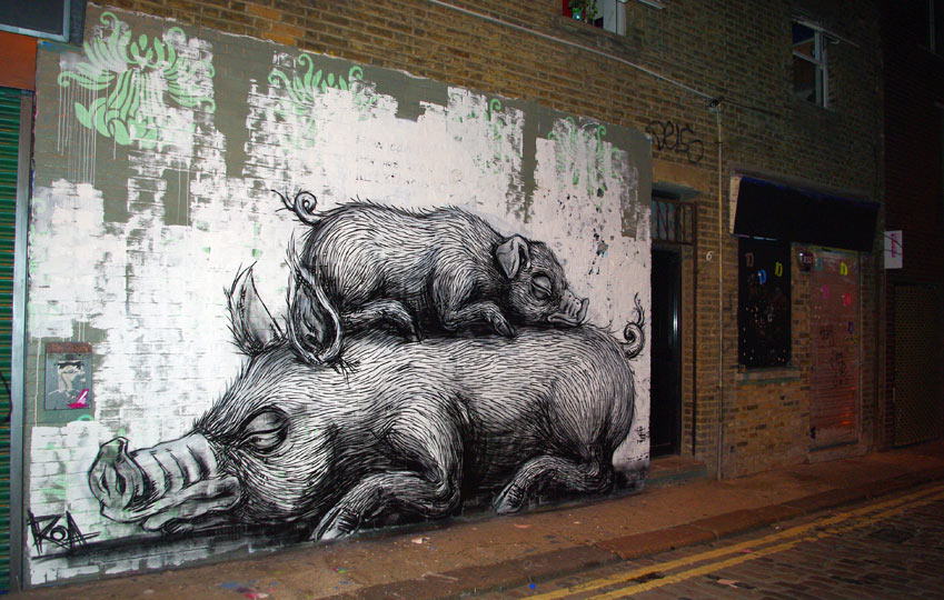 roa | pig | london | ukingdom