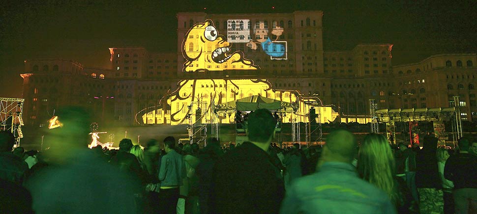 sinboy | palace | bucharest | projection | various