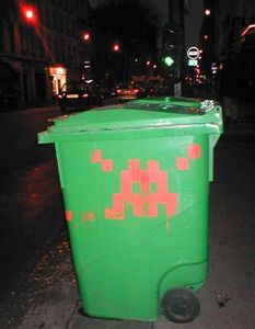  spaceinvader trash paris