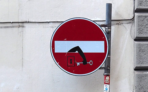 italy firenze roadsign clet-abraham