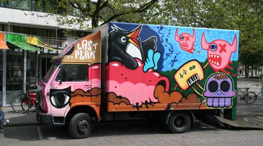 truck netherlands rotterdam lastplak