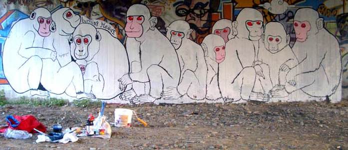  the-burning-heads monkey firenze italy