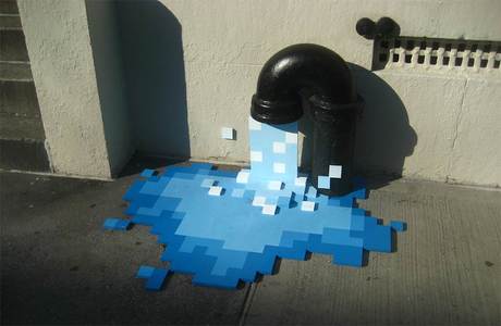  kneeon water pixel blue nyc mv2008