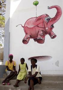  muro girl elephant senegal various