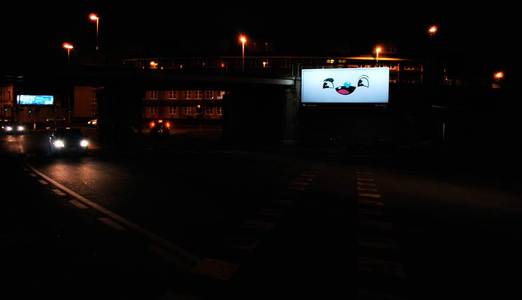  bue night billboard belgium