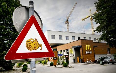  meersau roadsign mcdo salzburg austria europe