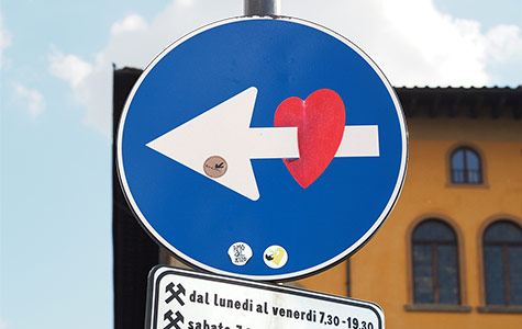 italy firenze roadsign clet-abraham