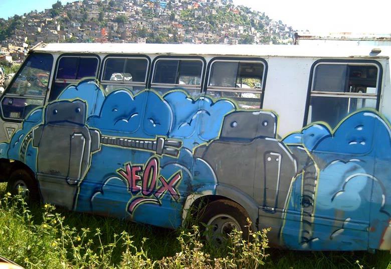  yeox poesiavisual blue bus mexico