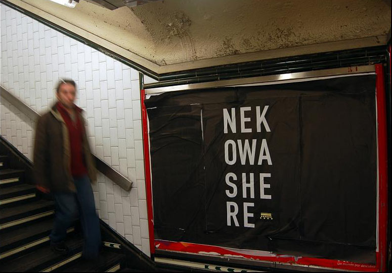  neko billboard subway madrid spain