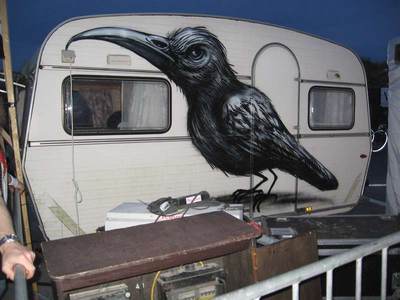  roa bird caravan trailer night belgium