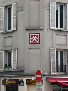  spaceinvader red paris