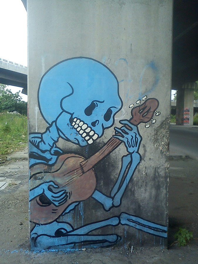 italy blue skull napoli arp