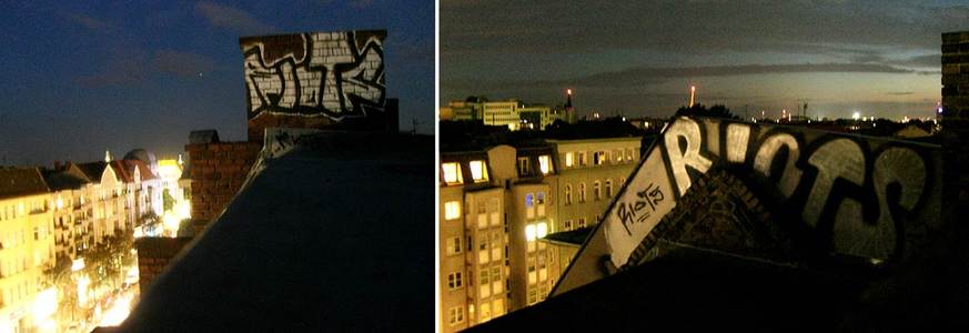  riots night rooftop berlin germany
