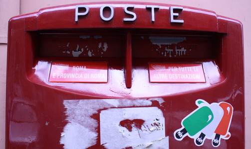  eko postbox red roma italy