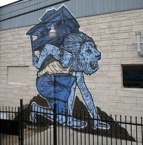  broken-lion lion blue austin texas usa north-america