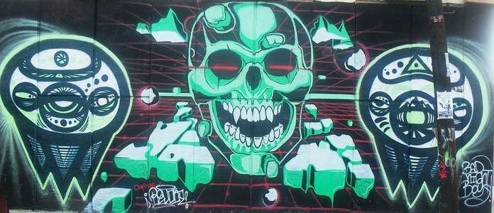  revost green skull mexico