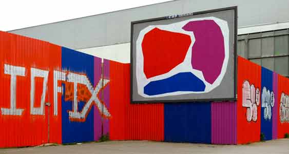 paris billboard abstract red france ox- minimalism