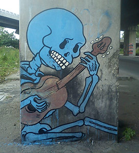 italy blue skull napoli arp