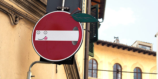 italy firenze roadsign clet-abraham