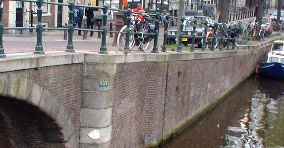  spaceinvader amsterdam bridge netherlands