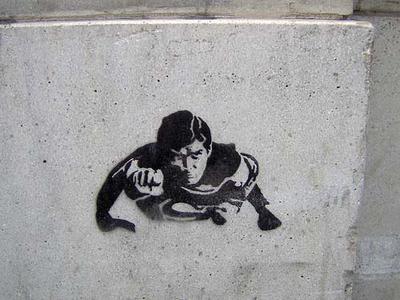  superman zurich stencil switzerland superhero various moviestar