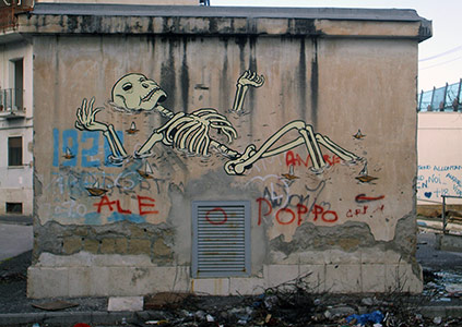 italy skull napoli arp