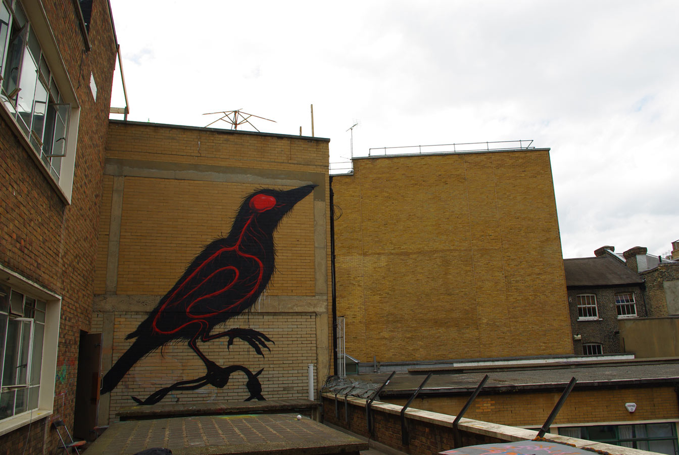  roa rooftop bird london ukingdom