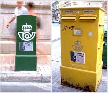  1972 valencia postbox spain pixel