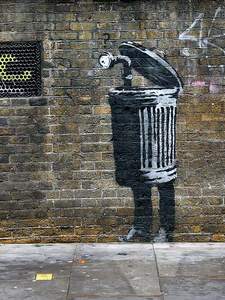  banksy trash london ukingdom