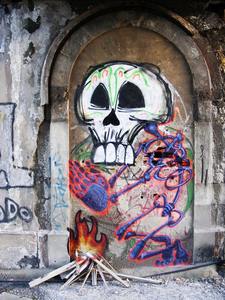  tuxo chema skull fire asturias spain