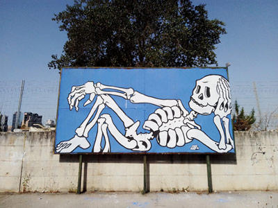 billboard italy skull arp